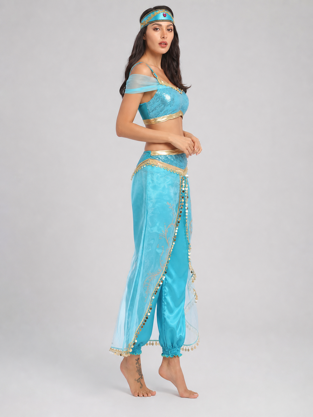Themed Costume with Sequins and Harem Pants
