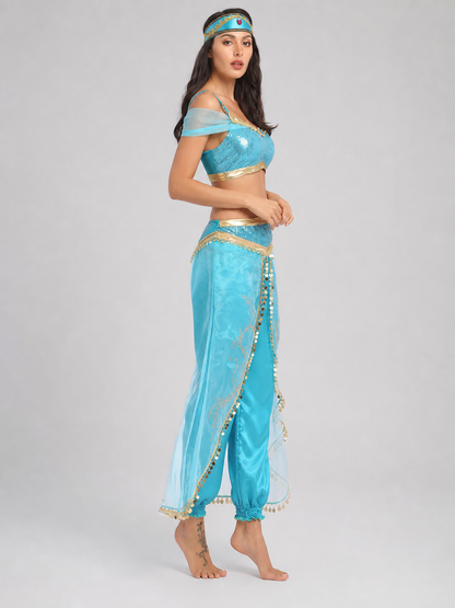 Themed Costume with Sequins and Harem Pants