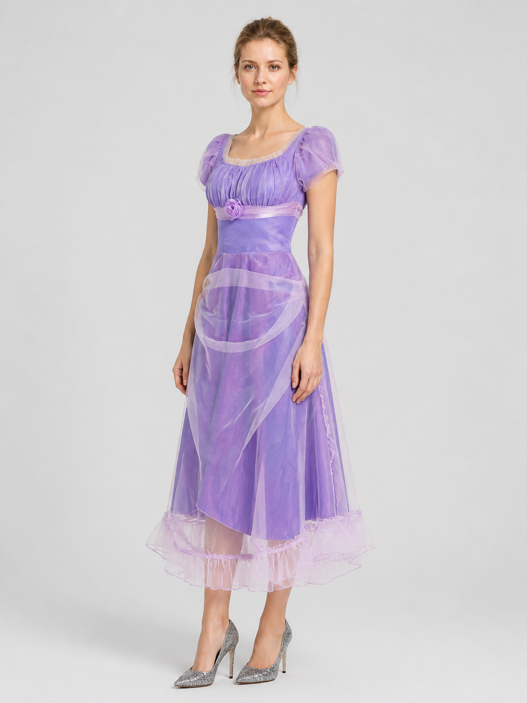 Nutcracker Princess Dress, Purple, Tiered Skirt, M-XL side view