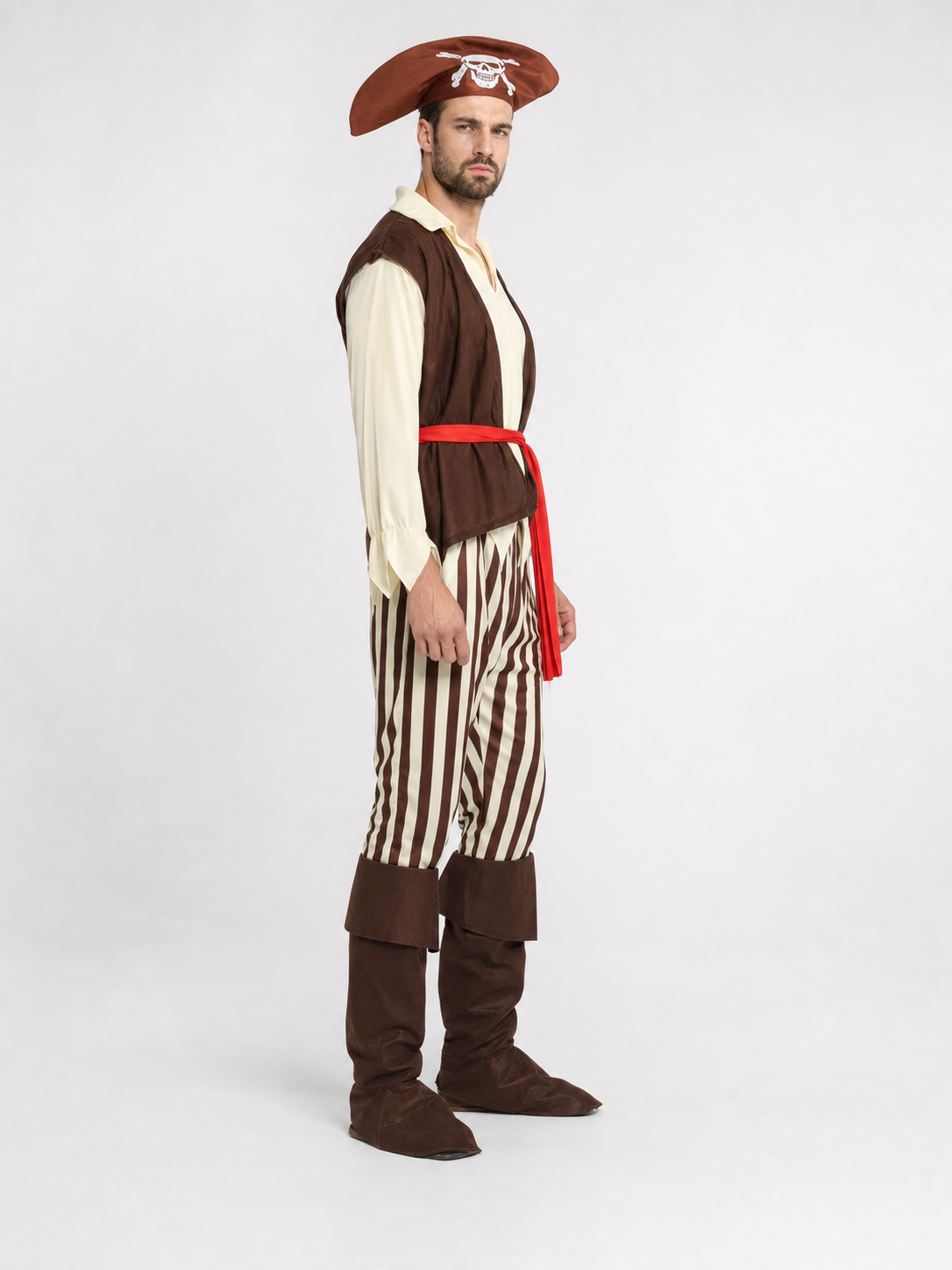 Pirate Costume with Hat, Vest, and Pants