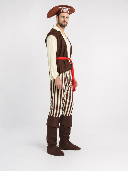 Pirate Costume with Hat, Vest, and Pants