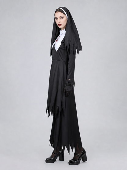 Zombie cosplay costume with hood and gloves