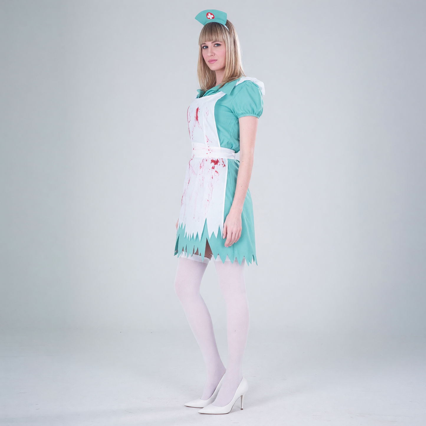 Costume with Apron, Cap, and Stockings