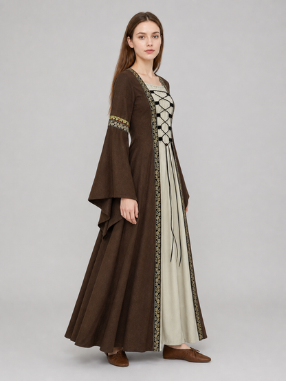 Long Renaissance-Style Dress with Sleeves