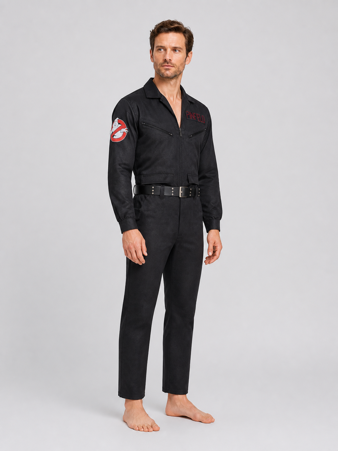 Black Groberson Cosplay Jumpsuit from the Movie side view