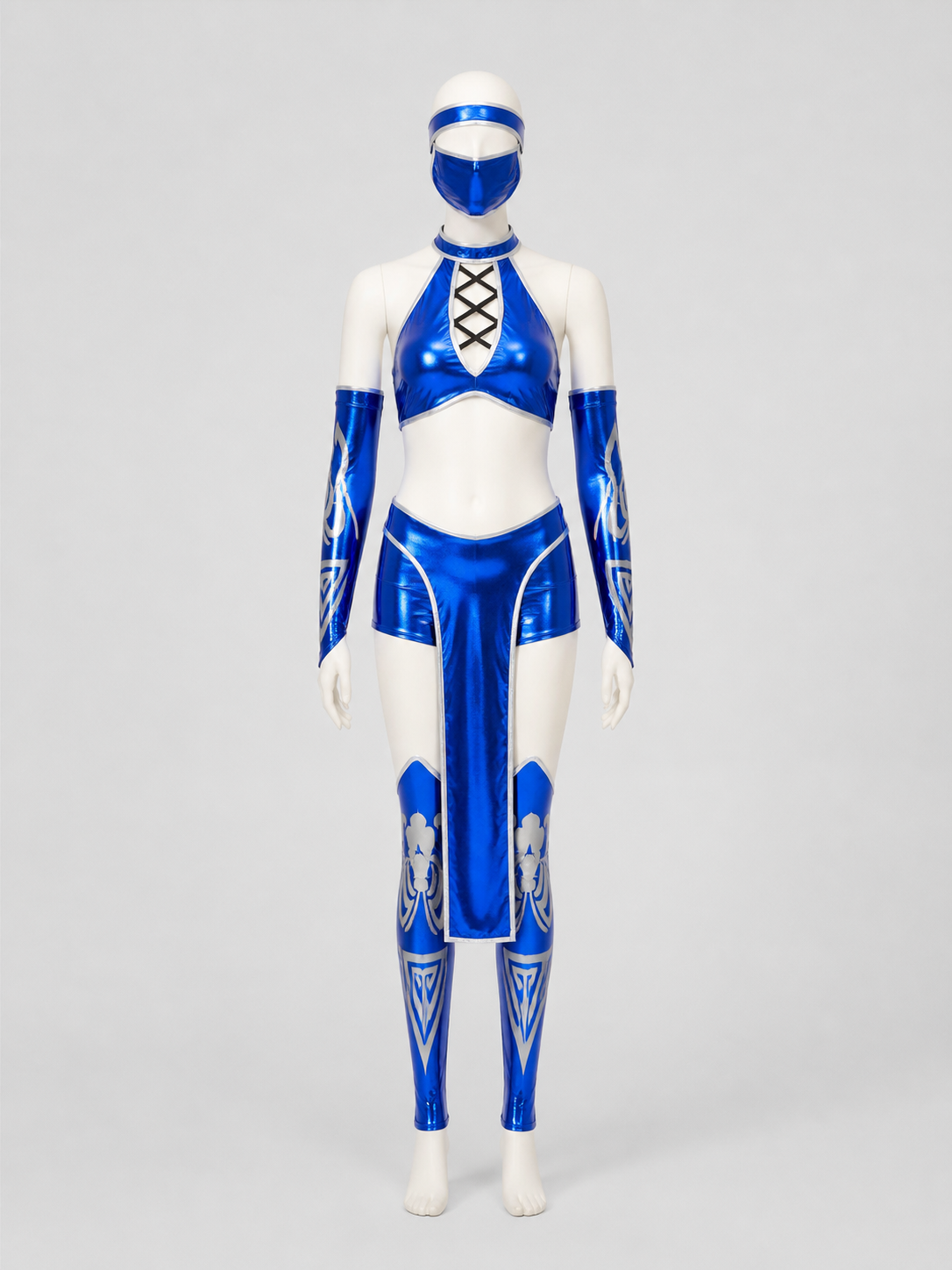 Mortal Kombat Cosplay Costume, Blue Set side view