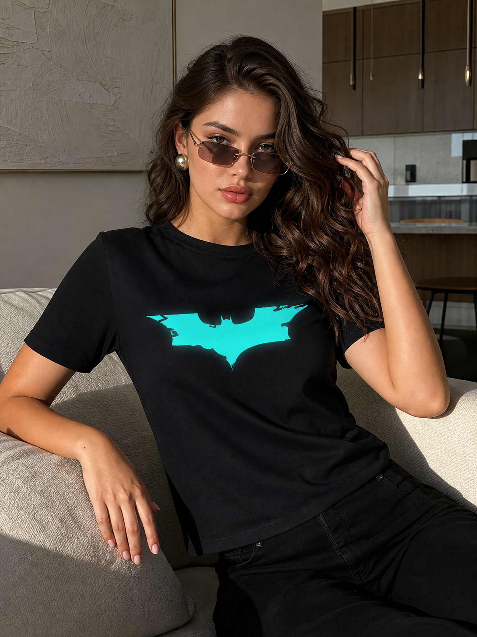 Marvel Avengers 4 Iron Man Print T-Shirt, Glow-in-the-Dark