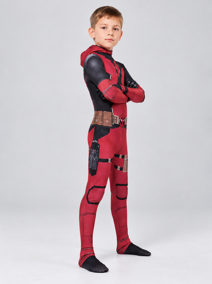 Red and Black Cosplay Costume with Mask