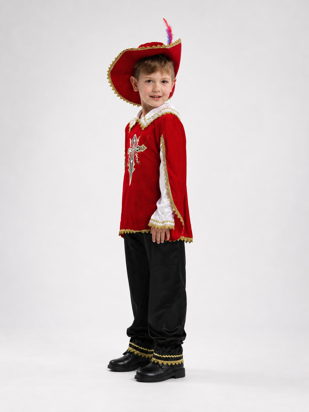 Children's Musketeer Costume with Hat for Carnival