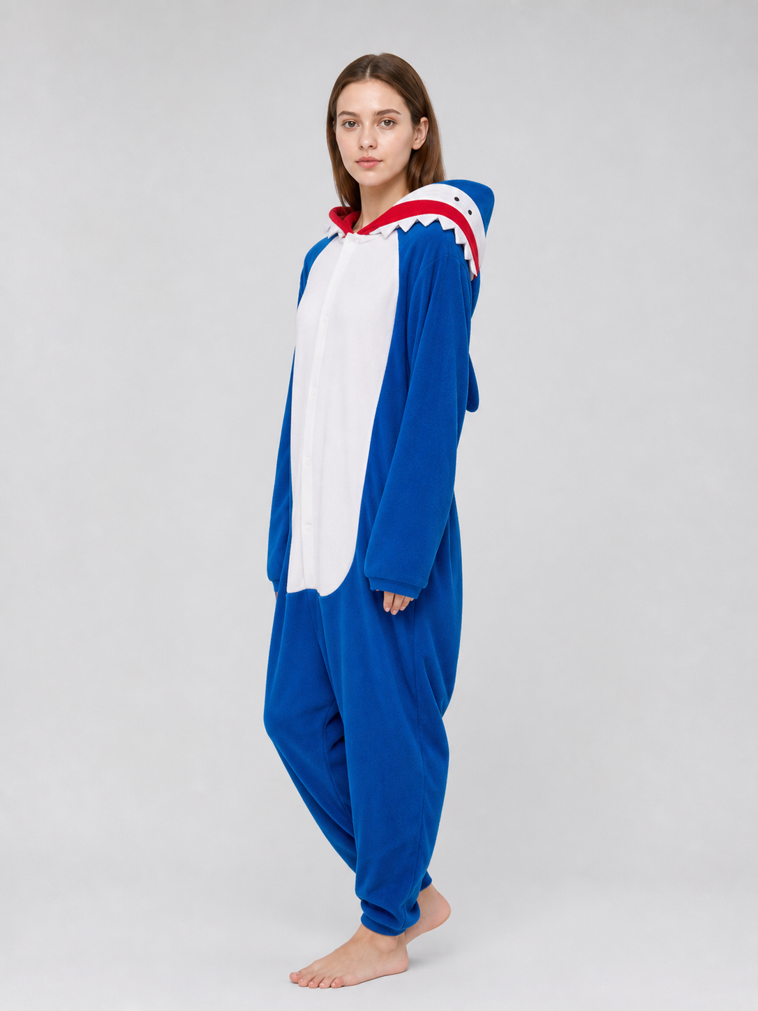 Shark Hooded Kigurumi Pajama Jumpsuit