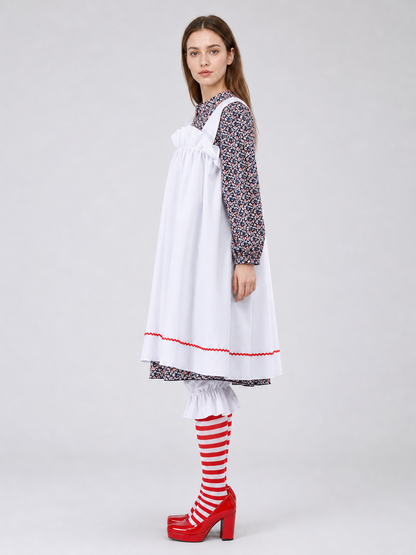 The clown costume is designed in a circus style and is suitable for Halloween side view