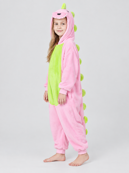Dinosaur Hooded Jumpsuit Pajama with Spikes