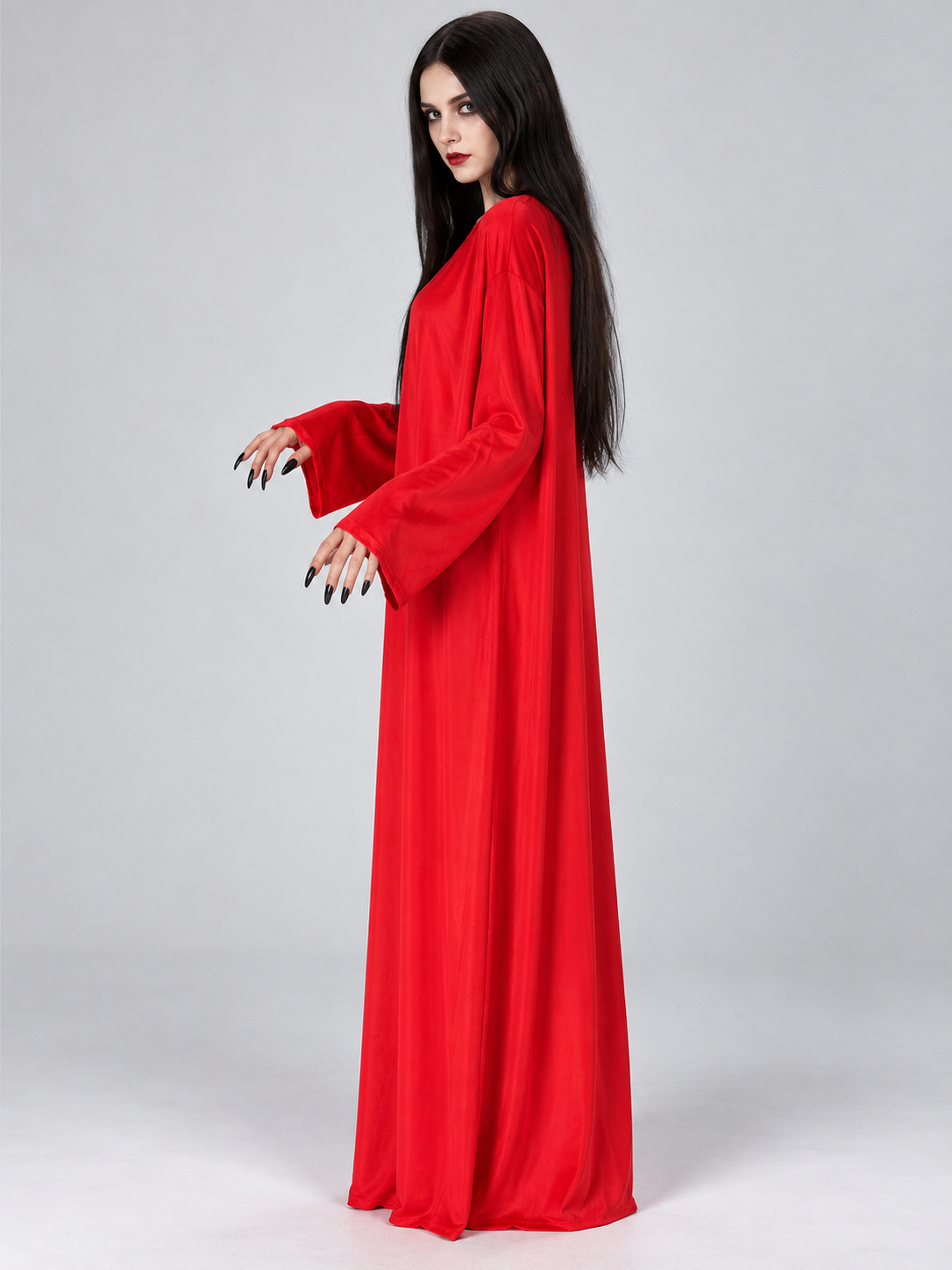 Vampire Costume: Long Red Kaftan Dress