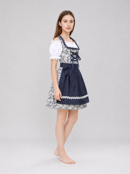 Folk Dress in Bavarian Style with Apron