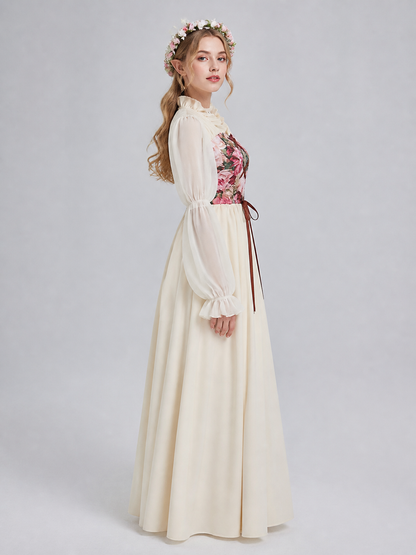 Medieval Dress with Corset Lacing side view