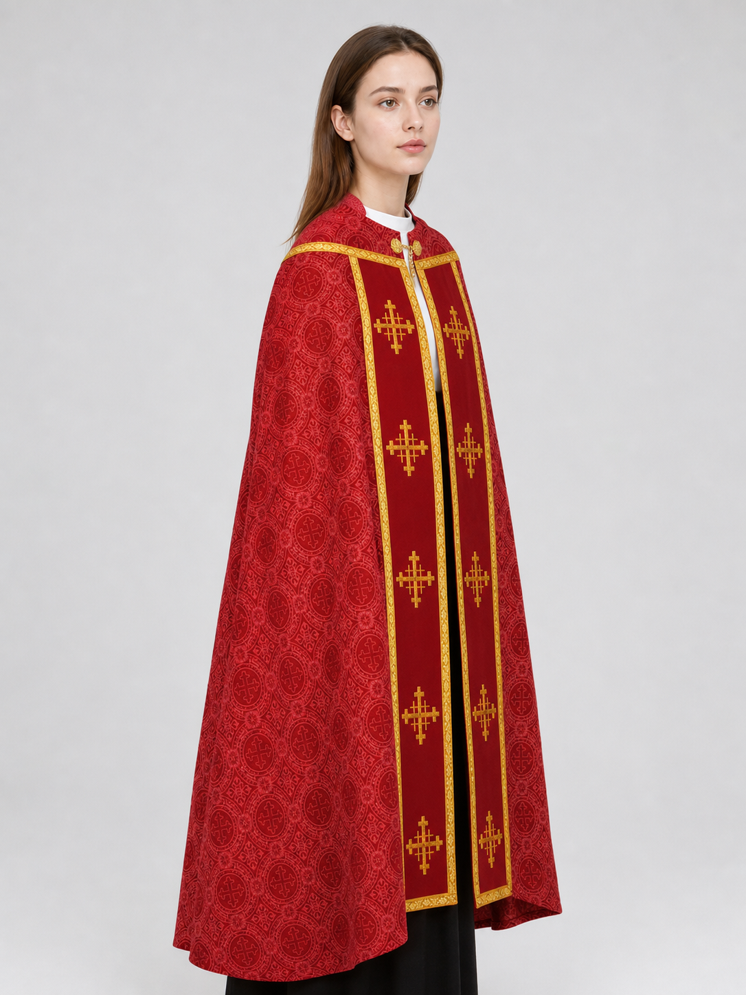 Ritual Cape with Crosses and Gold Trim