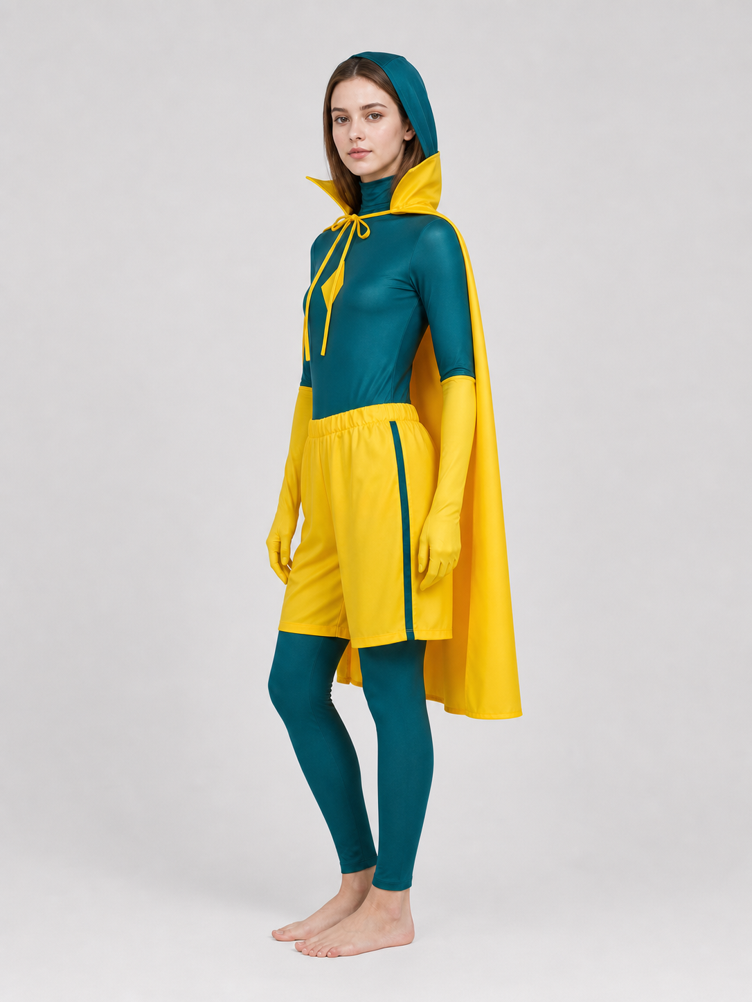 Wanda Vision Cosplay Costume with Hood and Cape