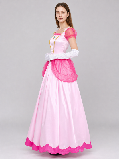 Princess Costume: Dress with Crown and Gloves