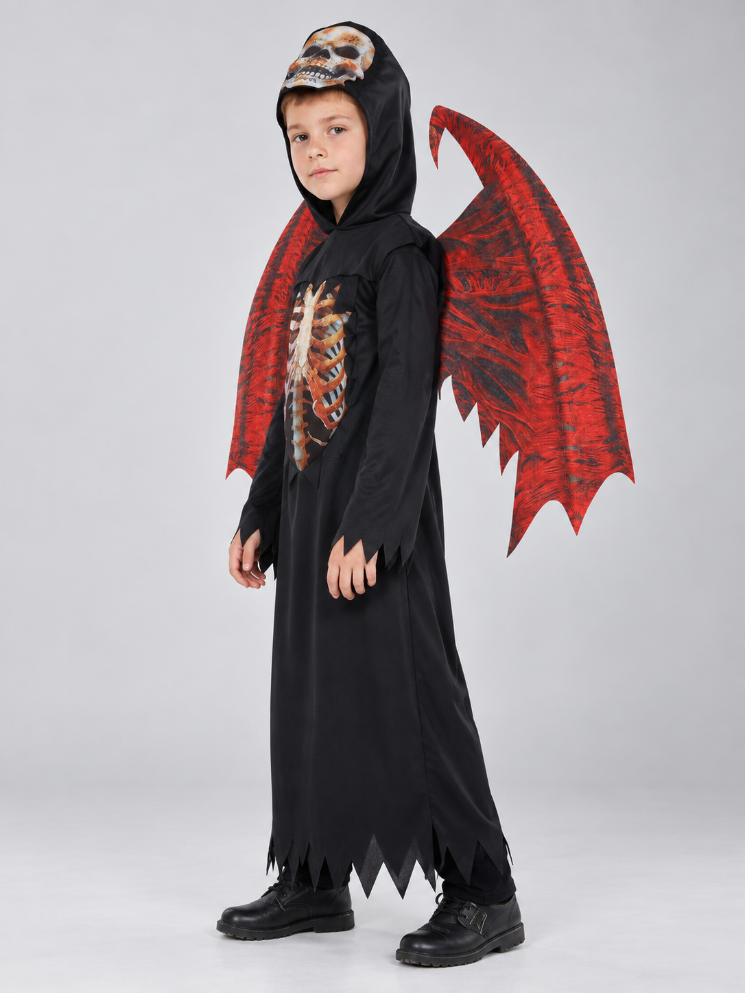 Kids' Demon Carnival Costume with Mask and Wings