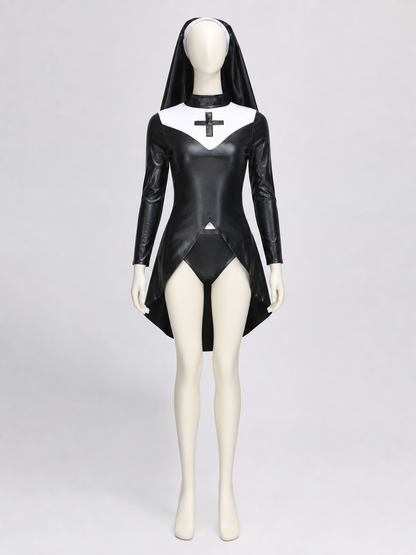 Ritual Robe with Hood, Cross, and Collar side view