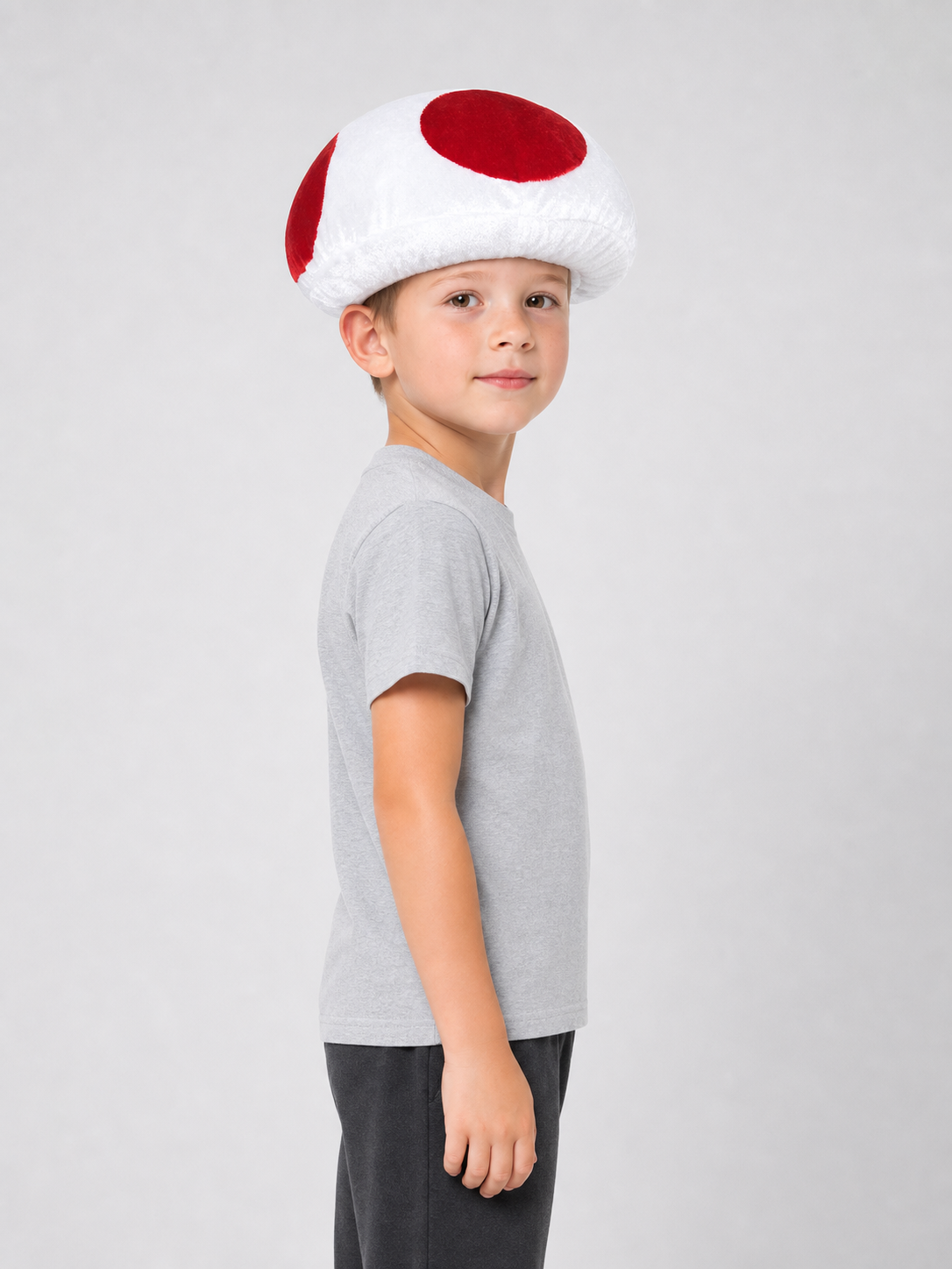 Carnival Mushroom Hat with Red Decorations
