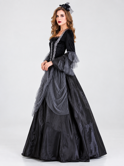 Black and Gray Vampire Costume with Hat