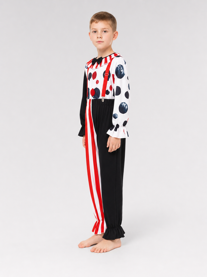 Clown cosplay costume with pants and hat