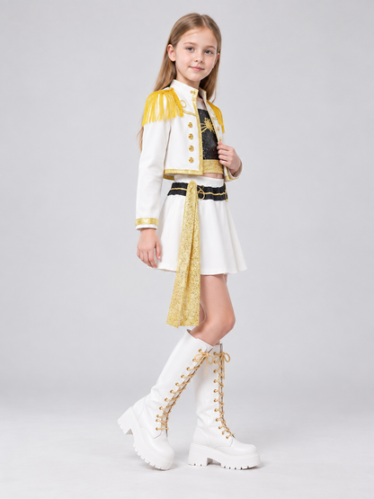 3-Piece Kids' Stage Costume with Gold Trim