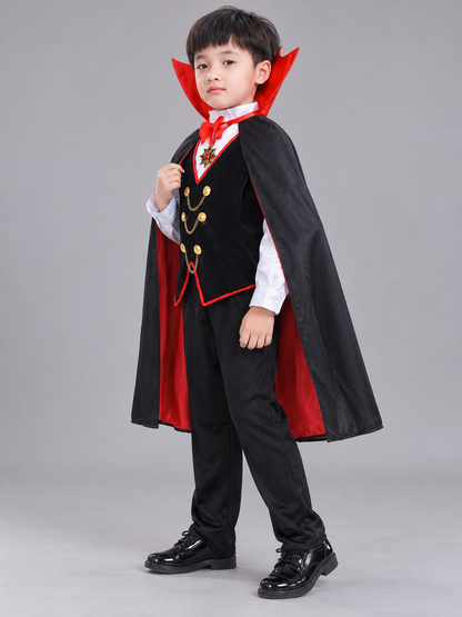 Kids' Vampire Costume with Cape and Medallion