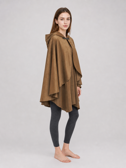 Brown Hooded Costume Cloak