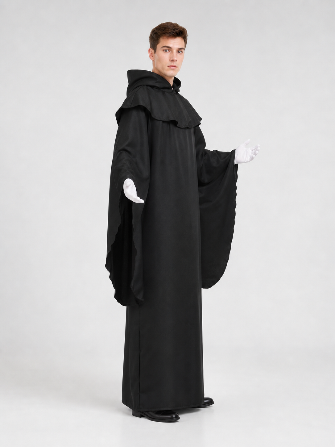 Halloween Costume: Black Hooded Robe