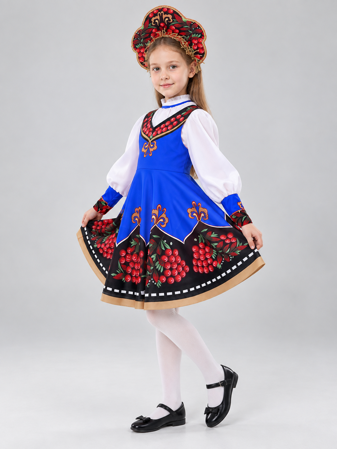Children's Russian folk costume with kokoshnik