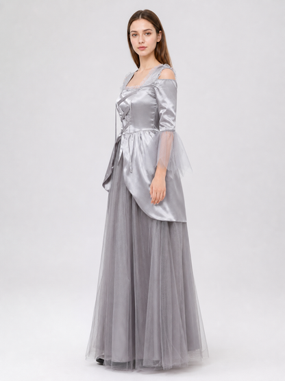 Gray Ghost-Themed Cosplay Dress side view