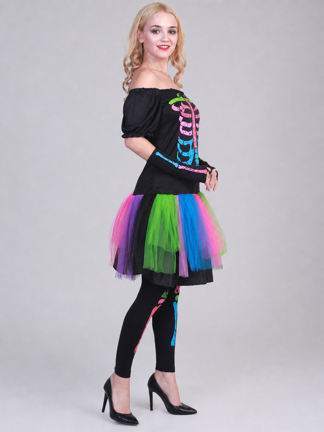 Halloween Skeleton Costume with a Tutu Skirt