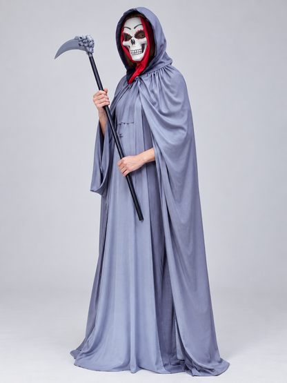 Reaper Carnival Costume with Cape, Hood, and Mask
