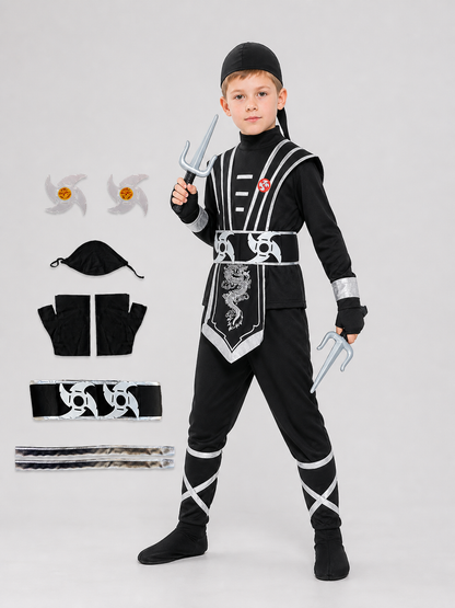 Ninja Cosplay Costume, Accessory Set side view