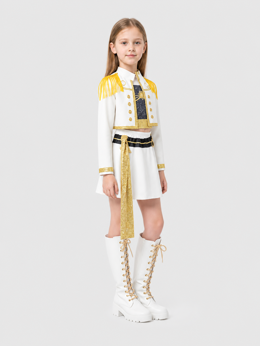 Stage Cosplay Costume, Top and Skirt side view