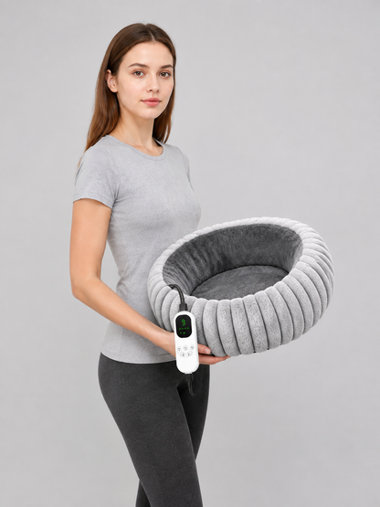 Heated Pet Bed, Gray side view