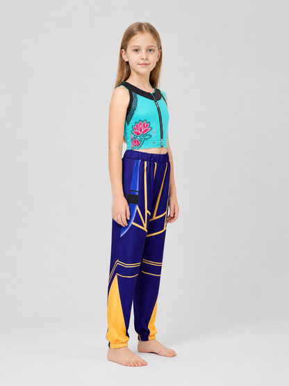 Zoe Cosplay Costume: Zip-Up Top and Pants side view
