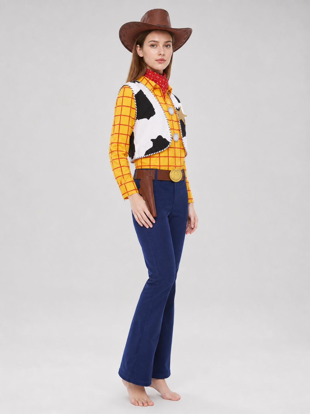 Woody Cosplay Costume with Vest and Hat