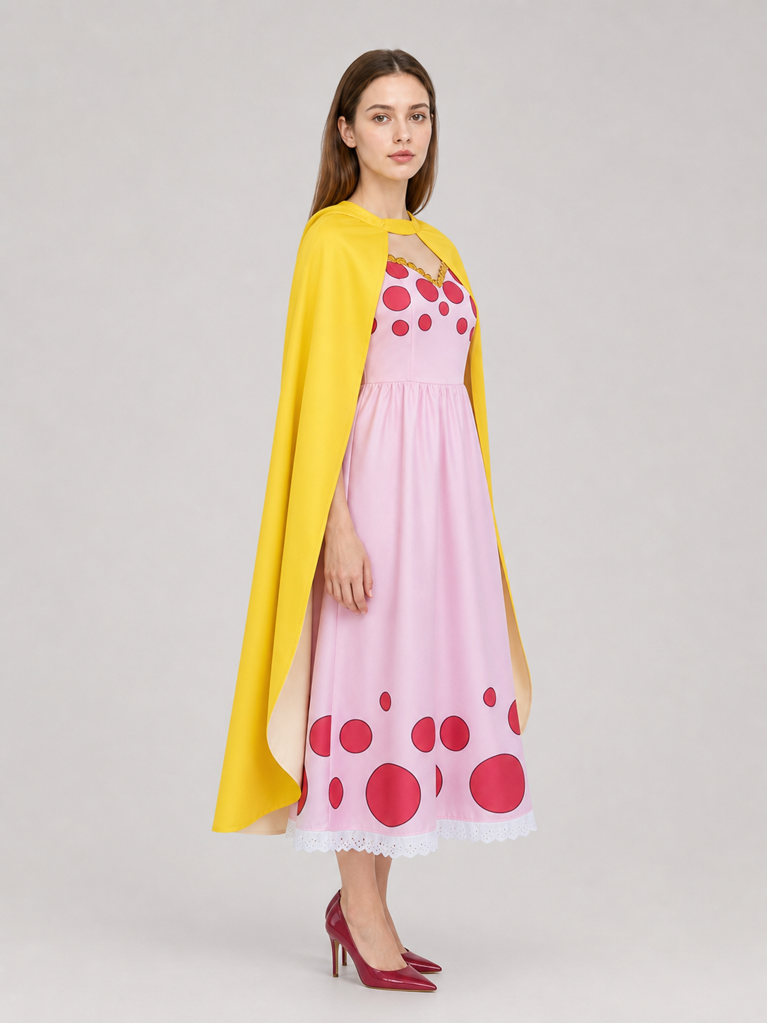 Charlotte Linlin Cosplay Costume: Dress, Cloak, and Hat