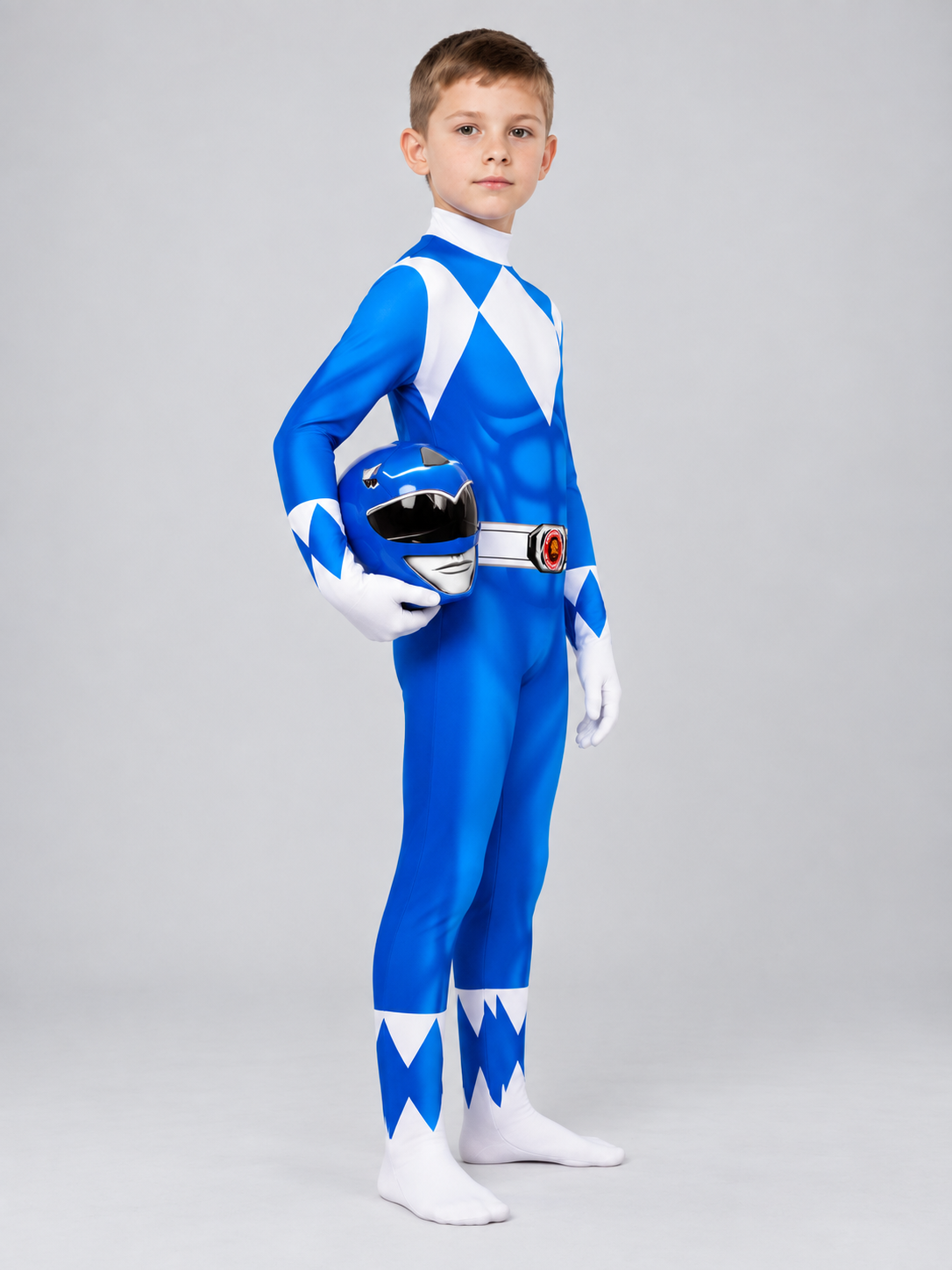 Kids' Blue Cosplay Carnival Costume with Helmet
