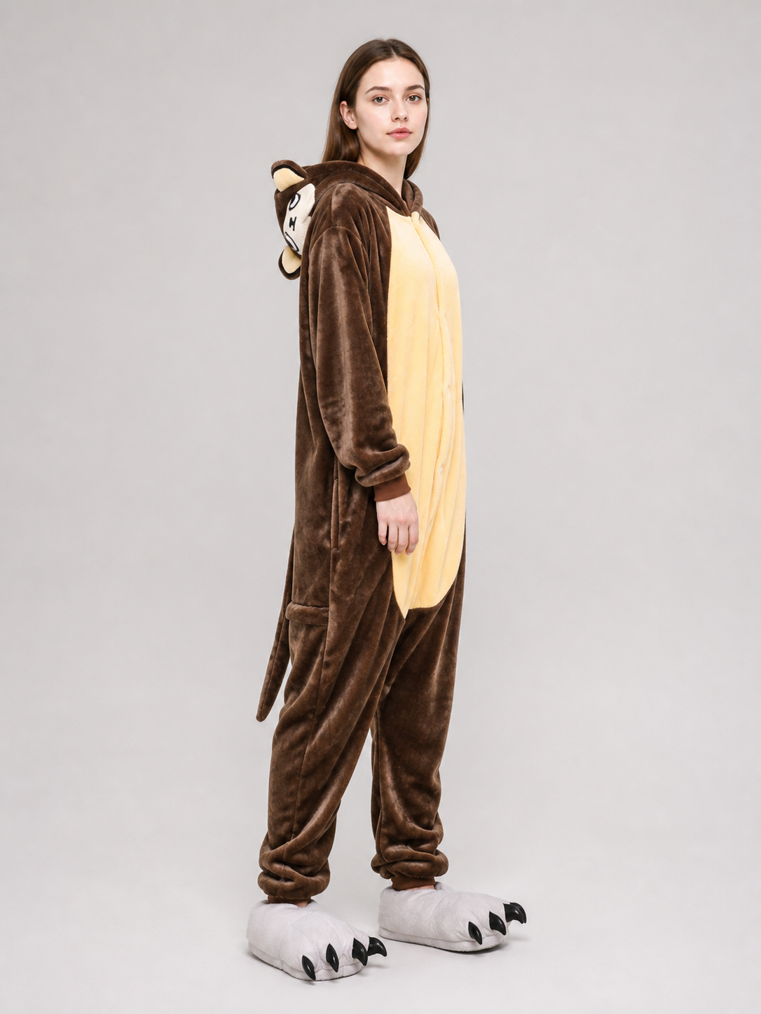 Monkey Hooded Costume Jumpsuit