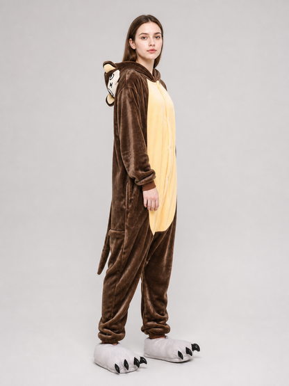 Monkey Hooded Costume Jumpsuit