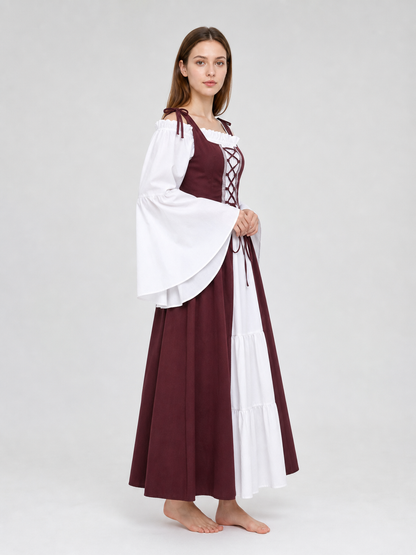 Renaissance-Style Medieval Dress with Lacing