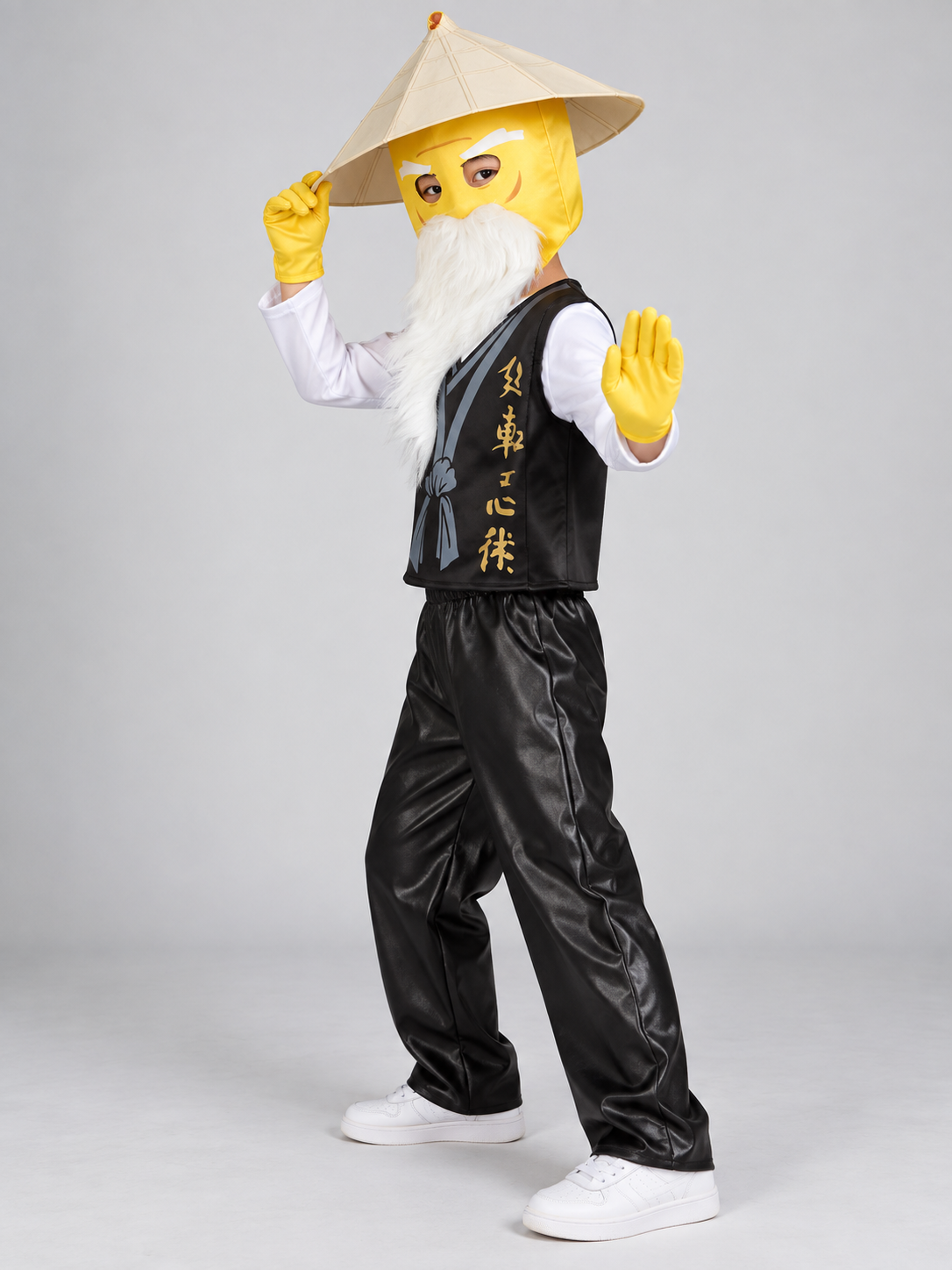 Kids' Carnival Costume with Yellow Mask and Hat