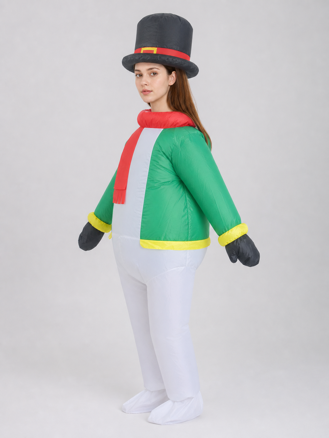 Green Inflatable Snowman Costume, One Size