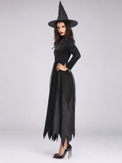 Witch Costume with Hat for Cosplay and Halloween