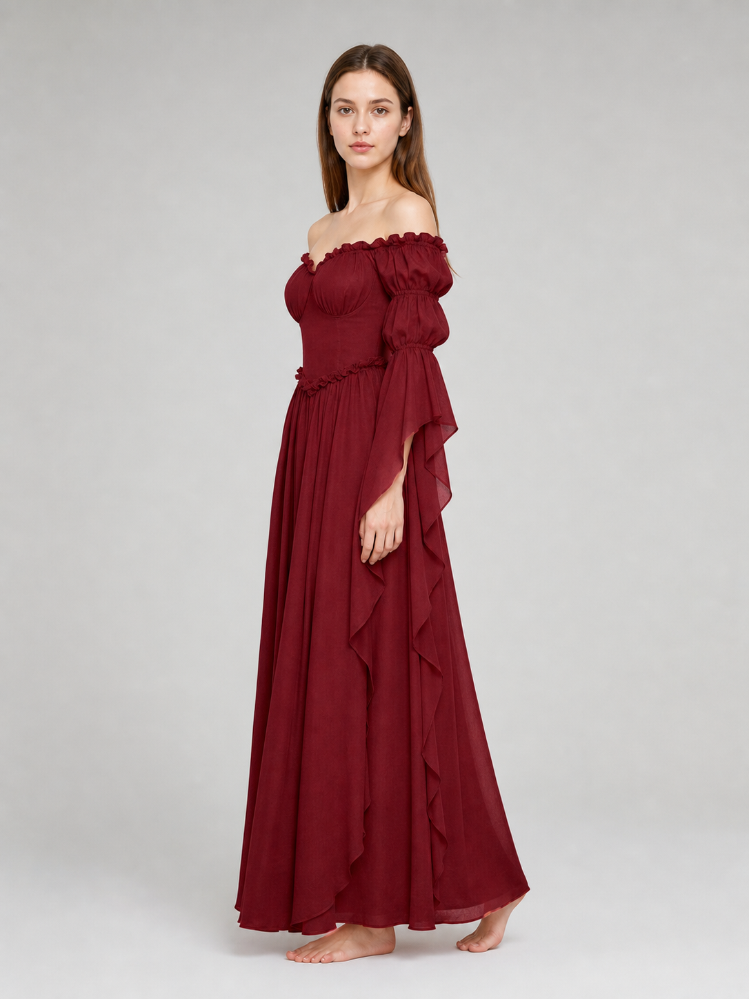 Long Vintage-Style Evening Dress