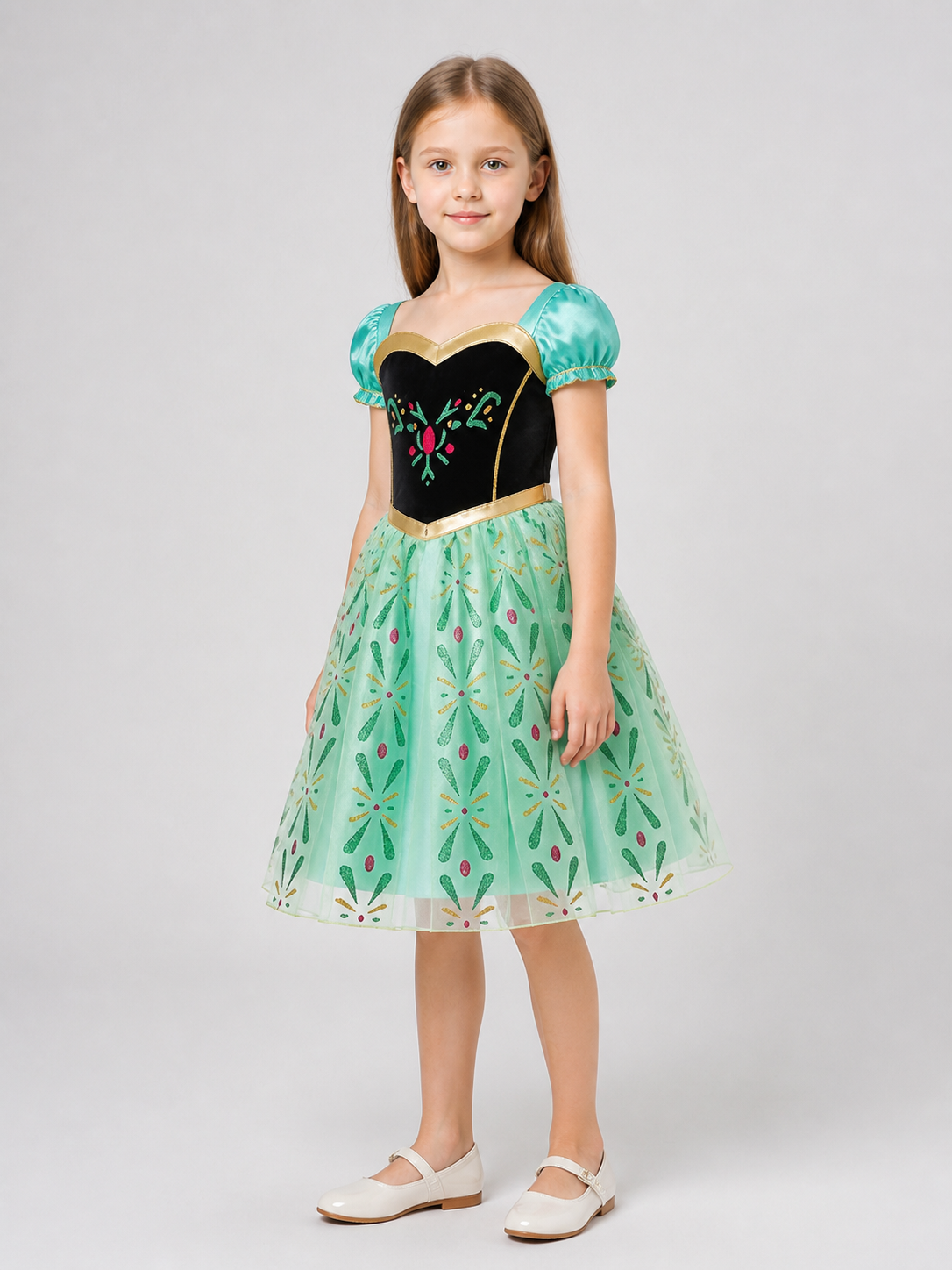 Children's Princess Costume, Full-Skirt Dress side view